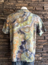 Load image into Gallery viewer, Men’s Large Geode Knit Button-up Short Sleeved Shirt in ‘Serpentine’
