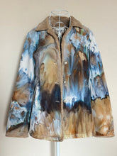 Load image into Gallery viewer, Women’s Medium Upcycled Sherpa Lined Corduroy Jacket in ‘Blue Gray’
