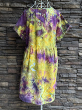 Load image into Gallery viewer, Women’s Small (can fit a medium too) Loose Geode V-Neck Babydoll Dress with Pockets in ‘Sugar Plum’
