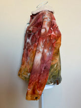 Load image into Gallery viewer, Custom Ice Dyed Sherpa Lined Jacket in ‘Rustic Rainbow’
