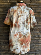 Load image into Gallery viewer, Women’s XL Short Sleeved Button Down Denim Shirt Dress with Pockets in ‘Brushed Steel’
