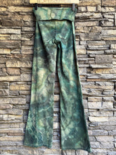 Load image into Gallery viewer, Women’s Small Geode Yoga Pants with Fold Over Waist In ‘Moss Agate’
