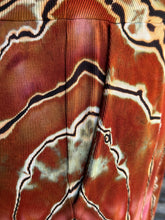Load image into Gallery viewer, Women’s XL Reverse Geode Sleeveless Wide-Leg Ribbed Jumpsuit with Pockets in ‘Rusted Root’

