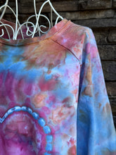 Load image into Gallery viewer, Women’s Small Oversized (can fit up to a large)100% Organic Cotton Heart Crewneck Sweatshirt in ‘Bird Song’
