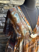 Load image into Gallery viewer, Women’s XL Geode Kimono Style Dress in ‘Turkey Tail Mushroom’
