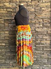 Load image into Gallery viewer, Women’s XL (can fit a XXL, too) Geode Midi Skirt with Pockets in ‘Koroit Boulder Opal’
