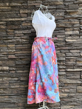 Load image into Gallery viewer, Women’s Large Tie-waist Denim Midi Geode Skirt in ‘Bird Song’
