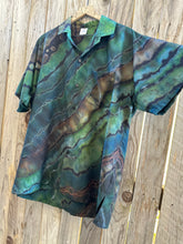 Load image into Gallery viewer, Custom Men’s Large Reverse Geode Rayon Button Up Shirt for Sarah
