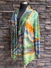 Load image into Gallery viewer, Custom Reverse Geode Athelta Cardigan in ‘Oil Slick’ for Walter
