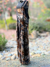 Load image into Gallery viewer, Women’s Large Geode Wide-Leg Linen/Rayon Overalls in ‘Turkey Tail Mushroom’
