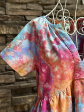 Load image into Gallery viewer, Women’s XS Geode Linen/Rayon Short Sleeve Babydoll Dress with Pockets in ‘Bird Song’
