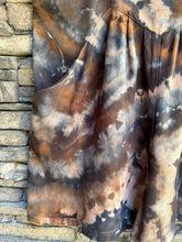 Load image into Gallery viewer, Women’s Large Geode Rayon/Linen Overall Romper Shorts in ‘Turkey Tail Mushroom’

