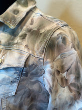 Load image into Gallery viewer, Custom Ice Dyed Denim Jacket in ‘Pewter’ for Pamela
