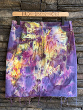 Load image into Gallery viewer, Women’s Size 30 (Medium) Button Fly Denim Skirt with Stretch in ‘Sugar Plum’
