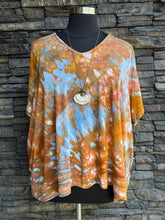 Load image into Gallery viewer, Women’s 4X Luxe V-Neck T-Shirt in ‘Copper Canyon’ Waves
