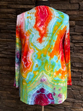 Load image into Gallery viewer, Women’s Large Geode Open Front Cardigan with Pockets in ‘Electric Rainbow’
