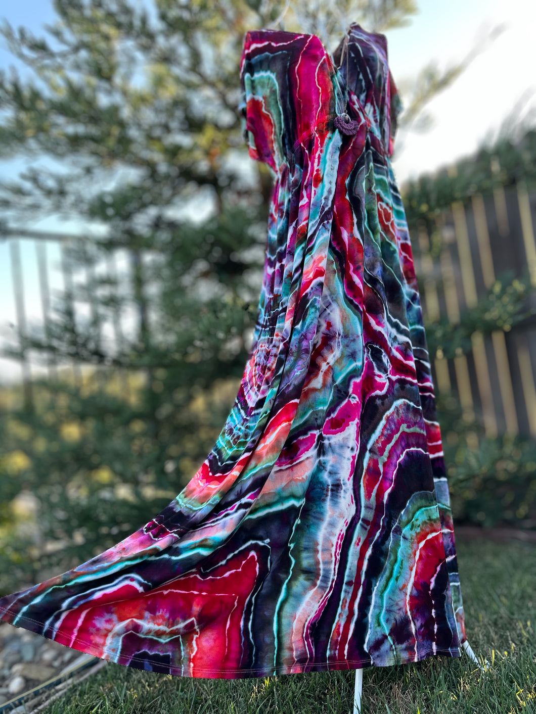 Custom Geode Surplice Maxi Dress for Gina