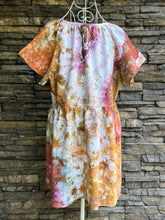 Load image into Gallery viewer, Women’s Medium Linen/Rayon Geode Short Sleeve Babydoll Dress with Pockets in ‘Desert Bloom’
