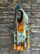 Load image into Gallery viewer, Women’s Small Geode Open Front Sleeveless Cardigan Vest in ‘Boulder Turquoise’
