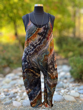 Load image into Gallery viewer, Custom Reverse Geode Harem Jumpsuit in ‘Midnight Jasper’ for Sherri

