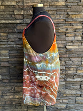 Load image into Gallery viewer, Women’s XL Geode Rayon/Linen Overall Romper Shorts in ‘Rustic Rainbow’
