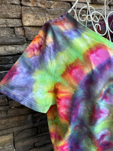 Load image into Gallery viewer, Women’s Large V-Neck Spiral T-Shirt in ‘Cosmic Eyes’
