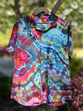 Load image into Gallery viewer, Men’s Large Geode 100% Rayon Button Up Shirt in ‘Cosmic Eyes’
