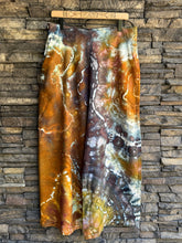 Load image into Gallery viewer, Women’s XL Viscose/Linen Geode Short Sleeve Crop Top and Wide Leg Pants with Pockets 2 Piece Outfit in ‘Charred Redwood’
