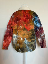 Load image into Gallery viewer, Custom Sherpa Lined Denim Jacket in ‘Rustic Rainbow’ for Eddie
