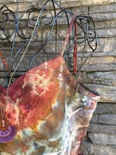 Load image into Gallery viewer, Women’s Medium Geode Tie-Waist Midi Skirt &amp; Cropped Bralette Tank Top Set in ‘Rustic Rainbow’
