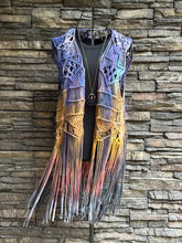 Load image into Gallery viewer, Custom Crocheted Fringe Vest in ‘Dark Star’
