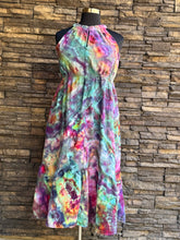 Load image into Gallery viewer, Women’s Large 12/14 (runs large, fits closer to an XL) 100% Cotton Tiered Halter Midi Dress with Pockets in ‘Cosmic Eyes’

