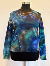 Load image into Gallery viewer, Women’s XL Geode Pullover with Thumbholes and Pockets in ‘Azurite and Malachite Mix’
