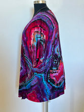 Load image into Gallery viewer, Women’s 4X Reverse Geode Kimono in ‘Ruby Waves’
