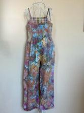 Load image into Gallery viewer, Women’s Medium (fits more like a small in the top) Upcycled Chambray Jumpsuit in ‘Bird Song’
