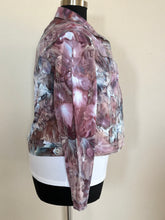 Load image into Gallery viewer, Women’s XL Ice Dyed Denim Jacket in ‘Brushed Steel’
