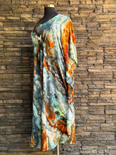 Load image into Gallery viewer, Women’s One Size Plus Geode 100% Rayon Ibiza Caftan in ‘Boulder Turquoise’

