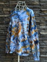 Load image into Gallery viewer, Women’s Small (fits like a medium) Oversized Burt’s Bees Organic Cotton Spiral Sweatshirt in ‘Bronzed Indigo’
