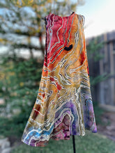 Load image into Gallery viewer, Custom Reverse Geode Sleeveless Dress with Pockets in ‘Rustic Rainbow’ for Kim
