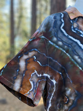 Load image into Gallery viewer, Custom Geode 100% Rayon Button Up Short Sleeve Shirt in ‘Turkey Tail Mushroom’ for Scot
