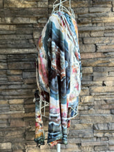Load image into Gallery viewer, Women’s Small (can fit a medium too) Geode Bell Sleeved Kimono Wrap Top with Tie in ‘Pinot Sage’
