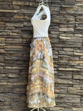 Load image into Gallery viewer, Women’s XS Linen/Rayon Button Front Midi Skirt with Pockets in ‘Pewter’ Twist
