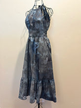 Load image into Gallery viewer, Women’s Small Scrunched Geode Halter Style Dress with Pockets in ‘Raven’
