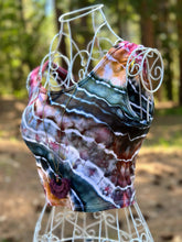 Load image into Gallery viewer, Women’s Medium Geode Cropped Tank Top in ‘Pinot Sage &amp; Teal’
