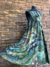 Load image into Gallery viewer, Women’s Large/XL Geode Ballet Midi Square Neck Dress with Pockets in ‘Moss Agate’
