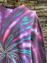 Load image into Gallery viewer, Women’s Small Mock Neck Pullover Sweatshirt in ‘Galaxy Swirl’
