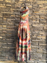 Load image into Gallery viewer, Women’s Medium Pact Organic Cotton Geode Fit &amp; Flare Open Criss-Cross Back Maxi Dress with Pockets in ‘Petrified Wood’
