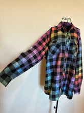 Load image into Gallery viewer, Custom Rainbow Spiral Flannel Shirt for Kori
