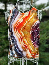 Load image into Gallery viewer, Women’s Medium Geode Ruched Back Activewear Tank Top in ‘Argentina Condor Agate’
