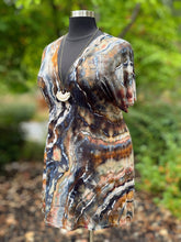 Load image into Gallery viewer, Women’s Large Geode Kimono Style Dress in ‘Turkey Tail Mushroom’
